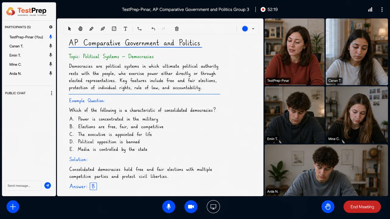 AP Comparative Government — grup dersi