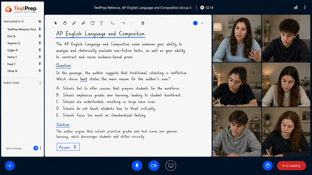 AP English Language — grup dersi