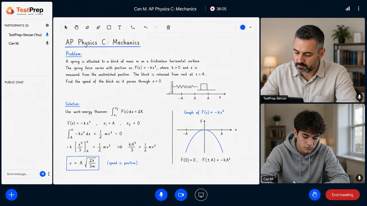 AP Physics C: Mechanics — özel ders