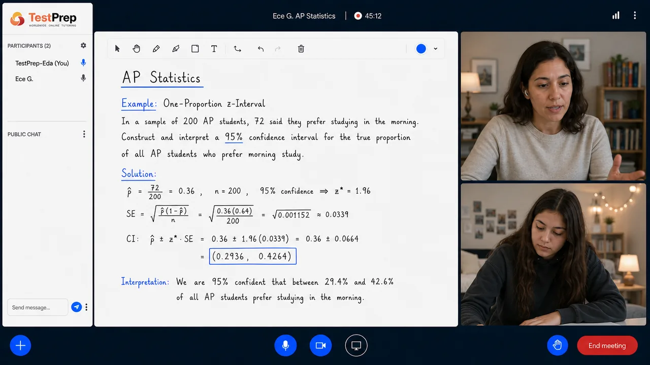 AP Statistics — özel ders