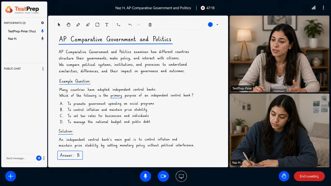 AP Comparative Government — özel ders
