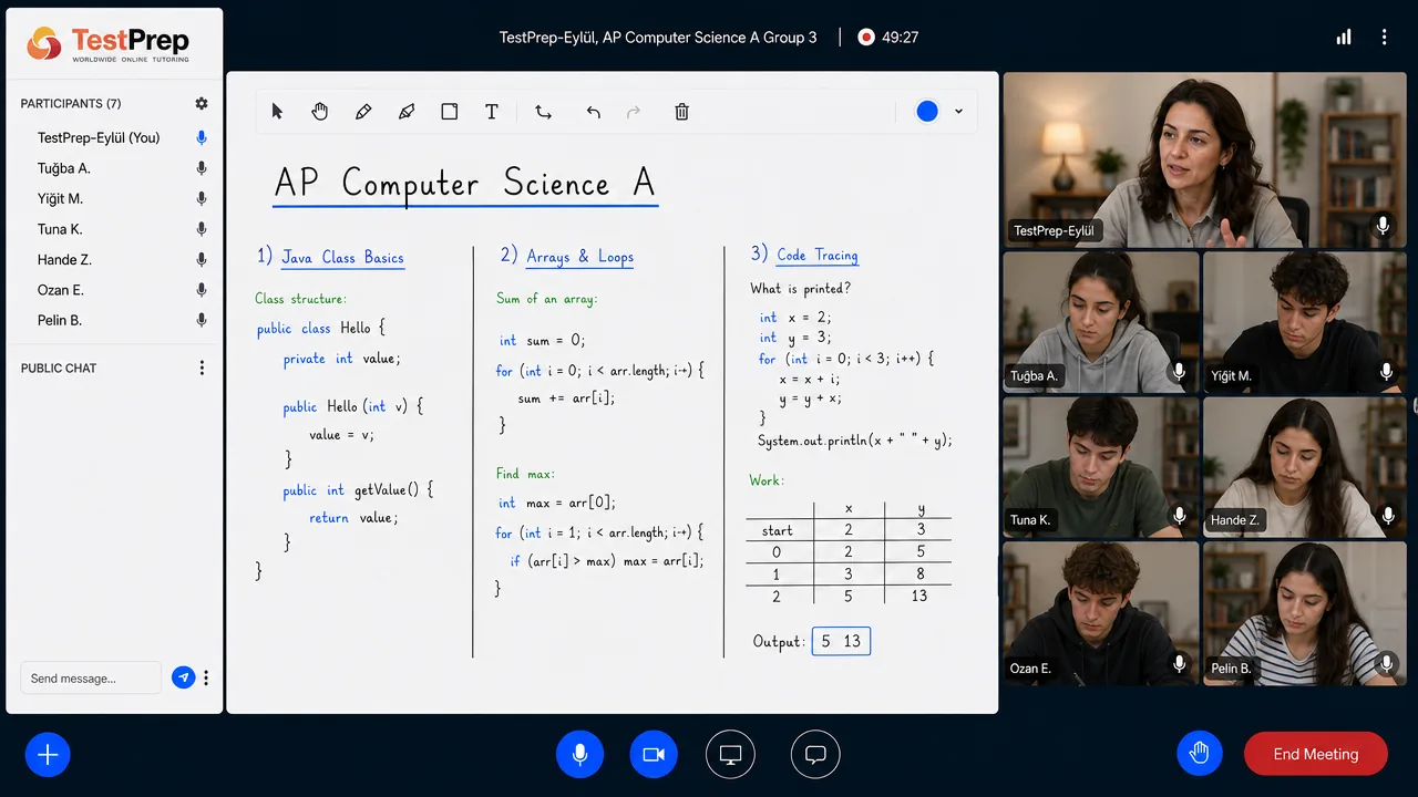 AP Computer Science A — grup dersi