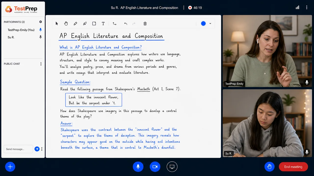 AP English Literature — özel ders