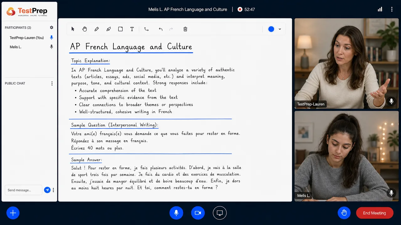 AP French Language — özel ders