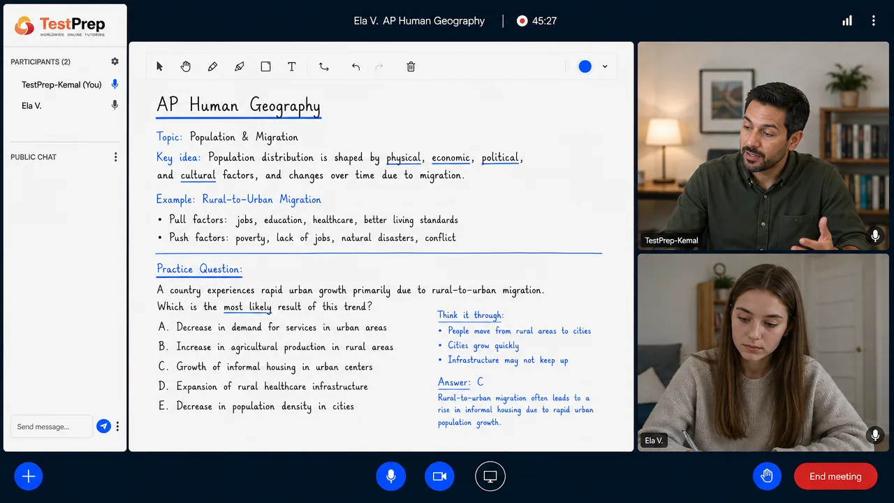 AP Human Geography — özel ders