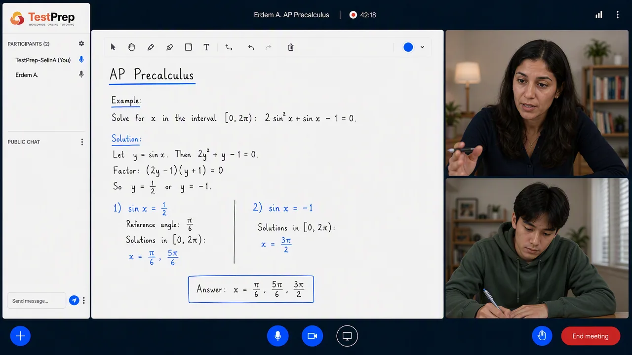 AP Precalculus — özel ders